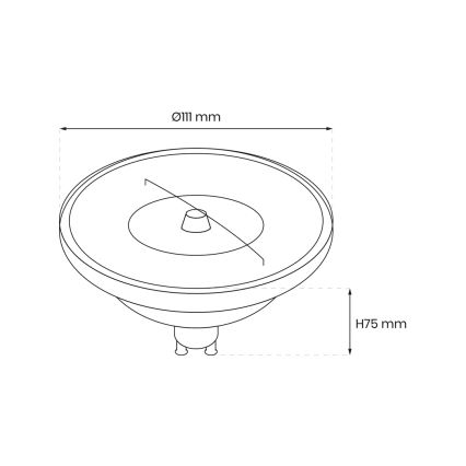 LED Stmívatelná žárovka AR111 GU10/10,5W/230V 3000K