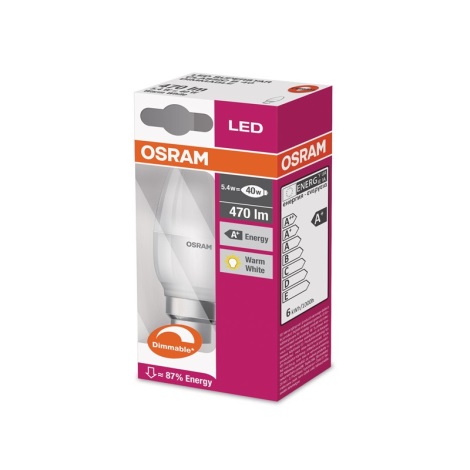 LED Stmívatelná žárovka B22d/5,4W/230V 2700K - Osram