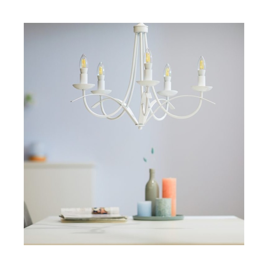 LED Stmívatelná žárovka FILAMENT C35 E14/4,9W/230V 2700-6500K CRI 90 Wi-Fi - WiZ