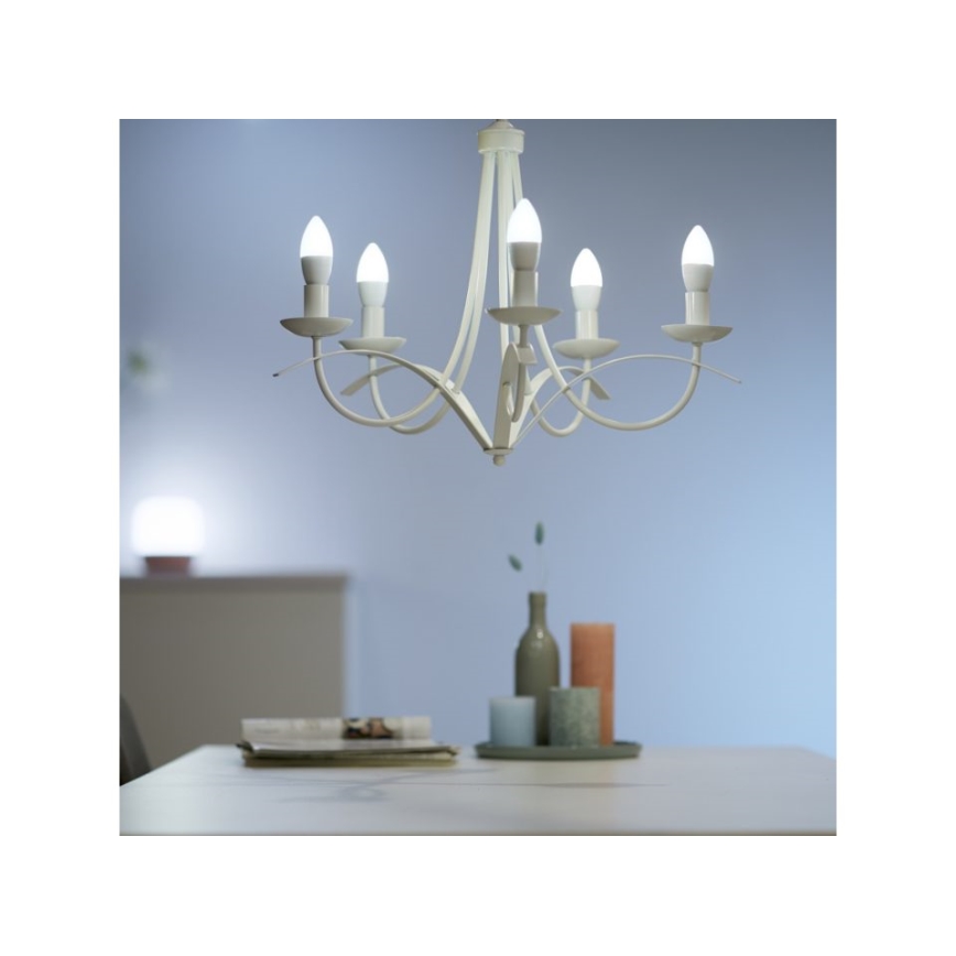LED Stmívatelná žárovka C37 E14/4,9W/230V 2700K CRI 90 Wi-Fi - WiZ