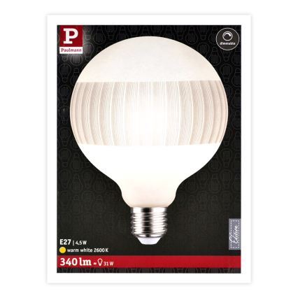 LED Stmívatelná žárovka CLASSIC G125 E27/4,5W/230V 2600K - Paulmann 28743