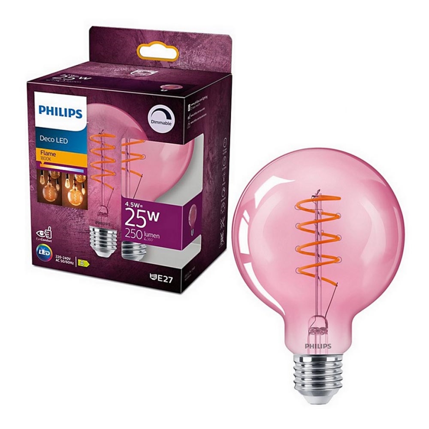 LED Stmívatelná žárovka DECO Philips G93 E27/4,5W/230V 1800K