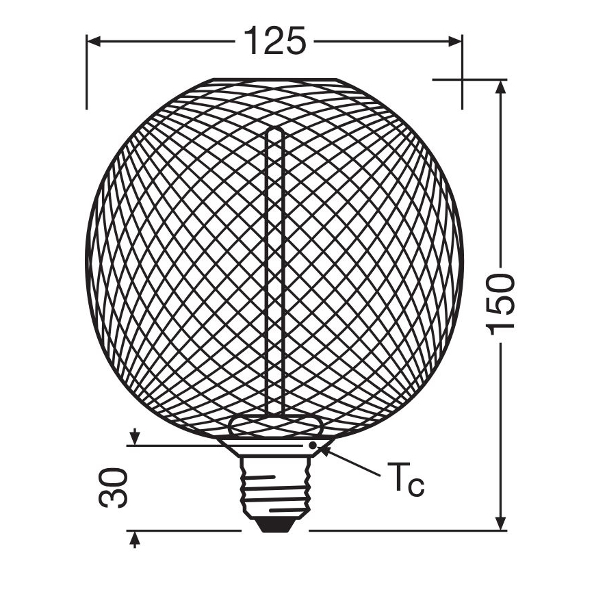 LED Stmívatelná žárovka DECOR  FILAMENT G125 E27/3,5W/230V 1800K zlatá - Osram