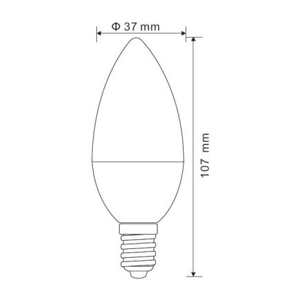 LED Stmívatelná žárovka E14/5W/230V 4000K - Globo