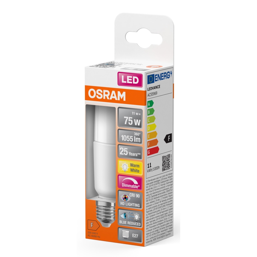 LED Stmívatelná žárovka E27/11W/230V 2700K CRI 90 - Osram
