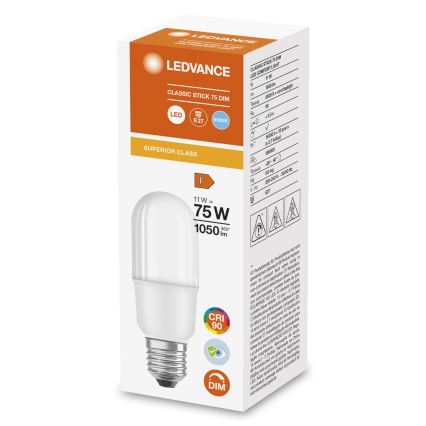 LED Stmívatelná žárovka E27/11W/230V 6500K CRI 90 - Ledvance