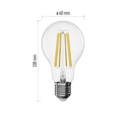 LED Stmívatelná žárovka FILAMENT A60 E27/11W/230V 2700K