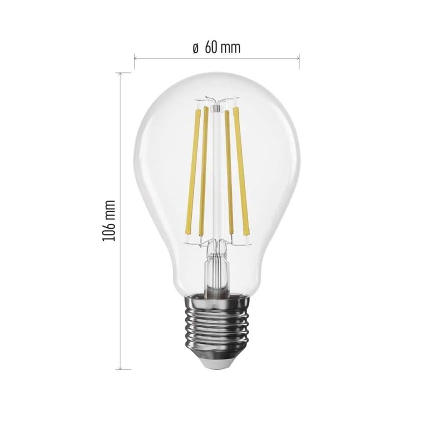 LED Stmívatelná žárovka FILAMENT A60 E27/7,5W/230V 2700K
