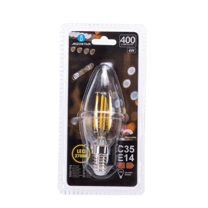 LED Stmívatelná žárovka FILAMENT C35 E14/4W/230V 2700K - Aigostar