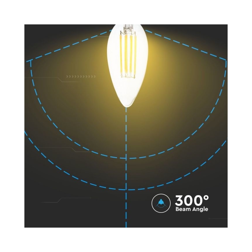 LED Stmívatelná žárovka FILAMENT E14/4W/230V 3000K