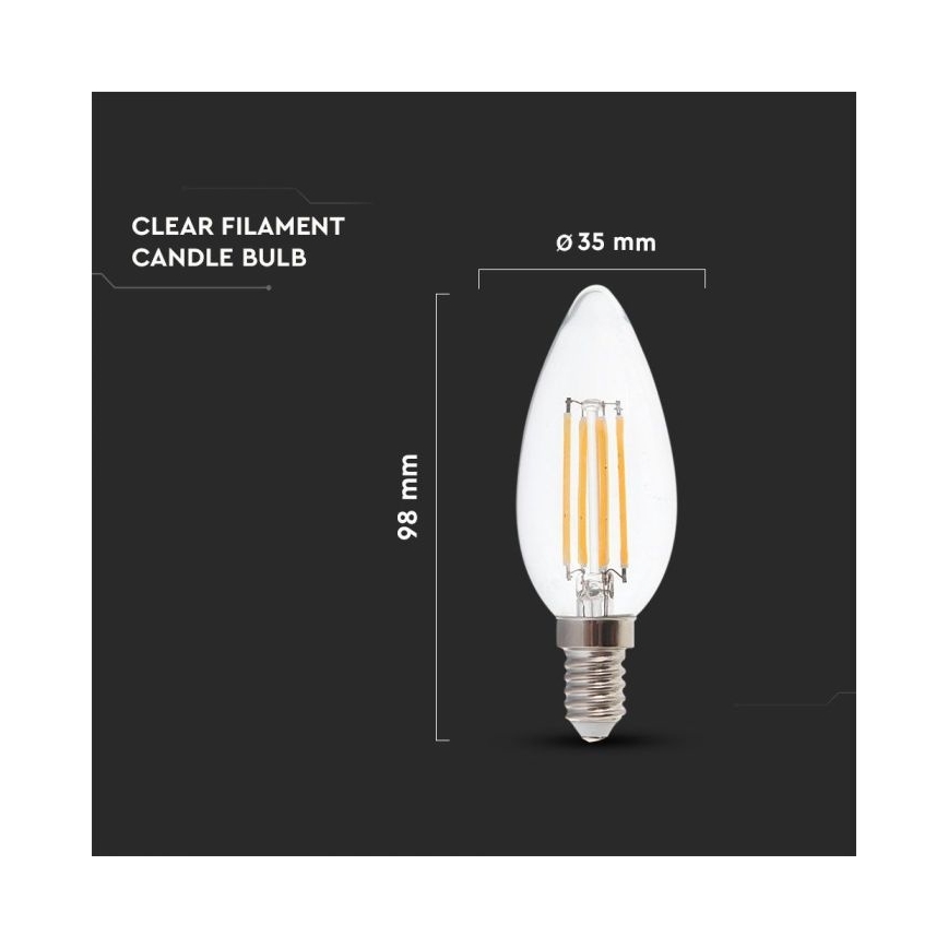 LED Stmívatelná žárovka FILAMENT E14/4W/230V 3000K