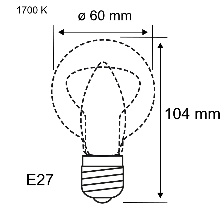 LED Stmívatelná žárovka FILAMENT E27/6W/230V 1700K - Paulmann 28522