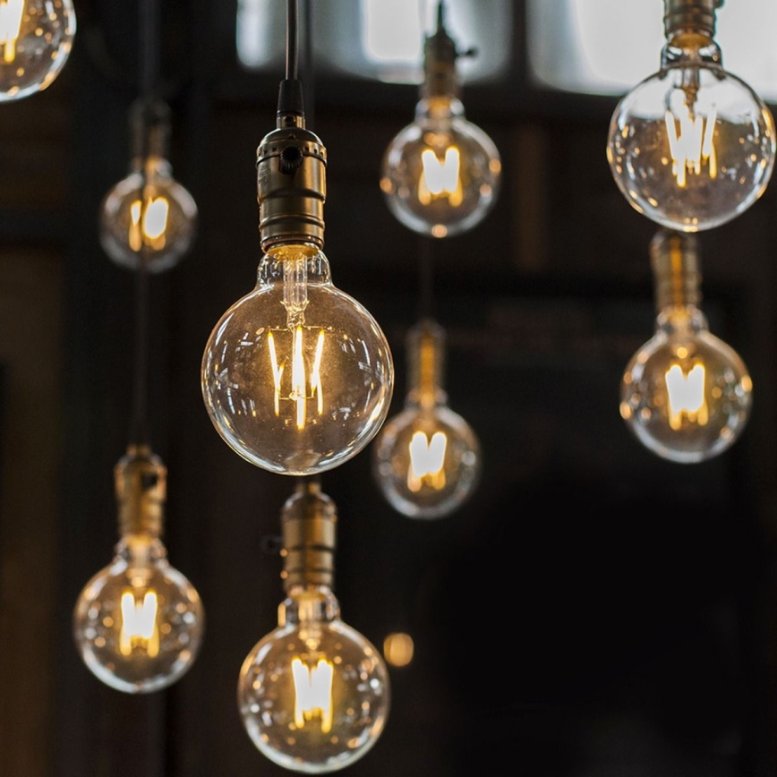 LED Stmívatelná žárovka FILAMENT G125 E27/8W/230V 2200K
