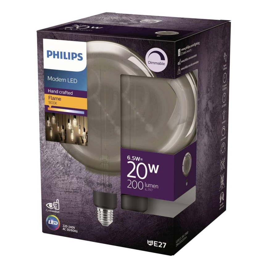 LED Stmívatelná žárovka FILAMENT G200 E27/6,5W/230V 1800K