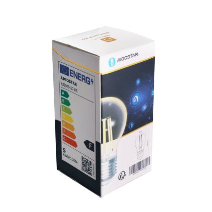 LED Stmívatelná žárovka FILAMENT G45 E27/4,5W/230V 2700-6500K Wi-Fi - Aigostar