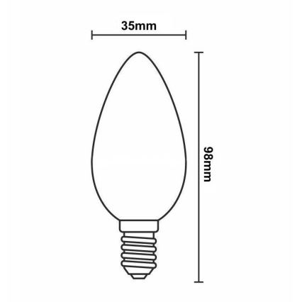 LED Stmívatelná žárovka FILAMENT VINTAGE C35 E14/6W/230V 2000K