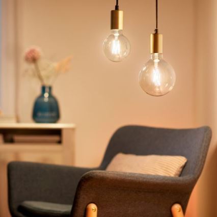 LED Stmívatelná žárovka FILAMENT G125 E27/7W/230V 2700-6500K CRI 90 Wi-Fi - WiZ