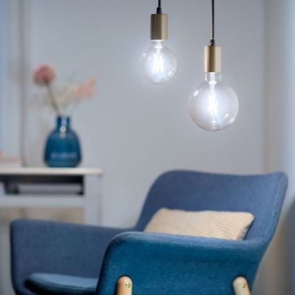 LED Stmívatelná žárovka FILAMENT G125 E27/7W/230V 2700-6500K CRI 90 Wi-Fi - WiZ
