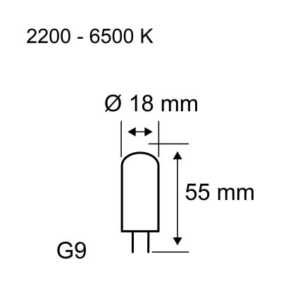 LED Stmívatelná žárovka G9/4W/230V 2200-6500K - Paulmann 28820