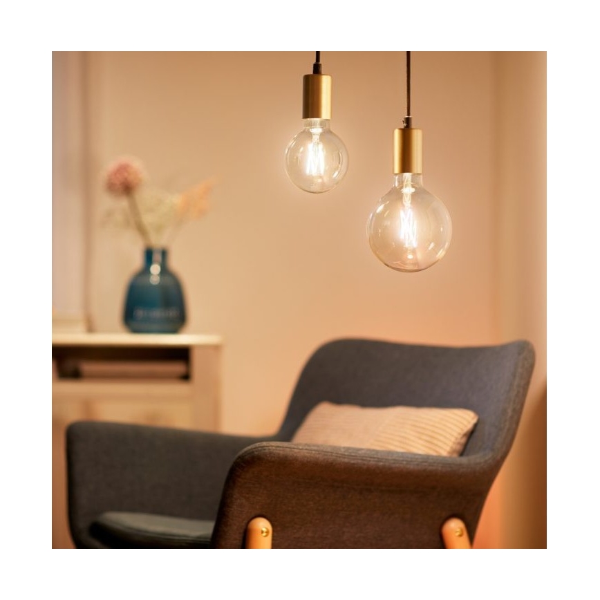 LED Stmívatelná žárovka FILAMENT G95 E27/6,7W/230V 2700-6500K CRI 90 Wi-Fi - WiZ