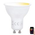 LED Stmívatelná žárovka GU10/5W/230V 3000-6500K Wi-Fi - Aigostar
