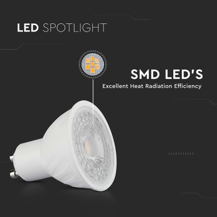 LED Stmívatelná žárovka GU10/6W/230V 6500K 38°