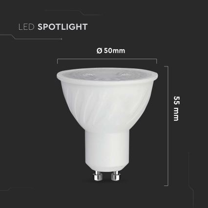 LED Stmívatelná žárovka GU10/6W/230V 6500K 38°