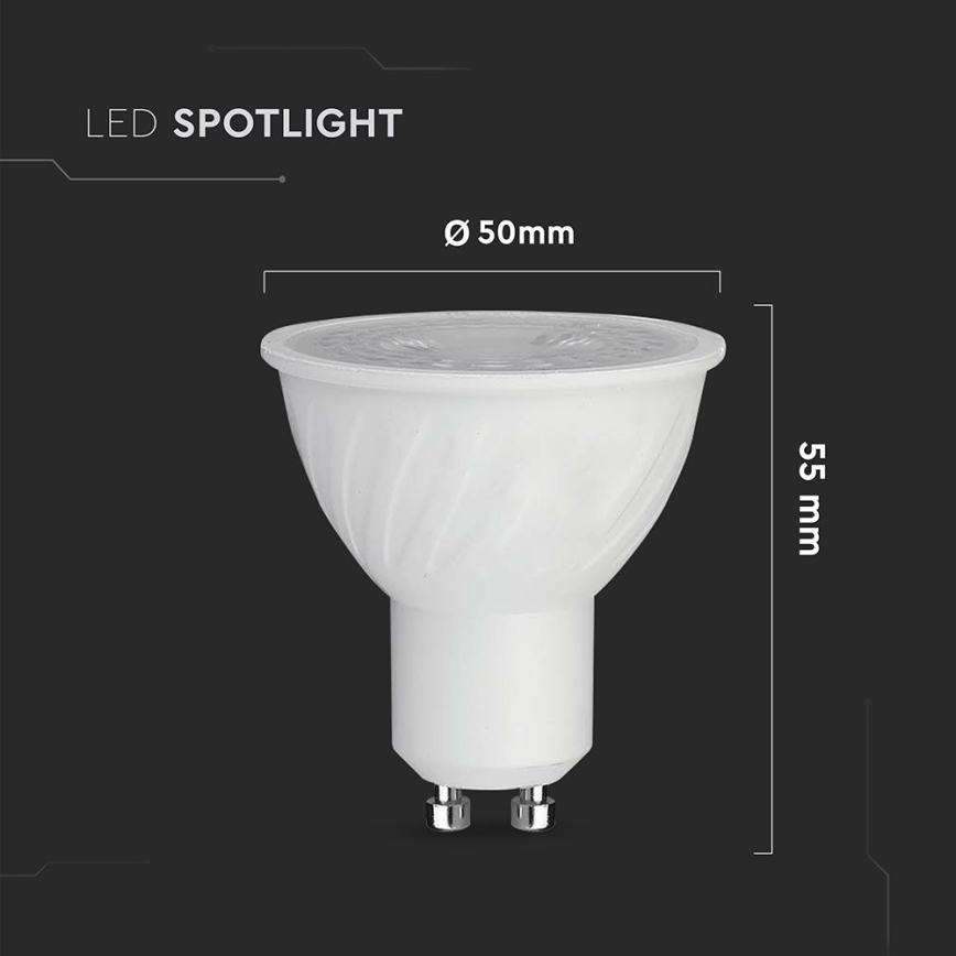 LED Stmívatelná žárovka GU10/6W/230V 6500K 38°