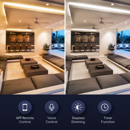 LED Stmívatelná žárovka GU10/7W/230V 3000-6500K Wi-Fi - Aigostar