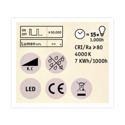 LED Stmívatelná žárovka GU10/7W/230V 4000K - Paulmann 28754