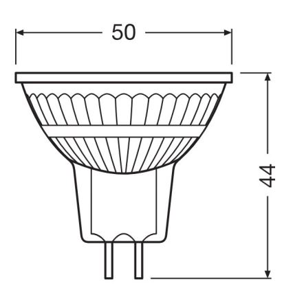 LED Stmívatelná žárovka GU5,3/3,4W/230V 2700K CRI 90 - Osram