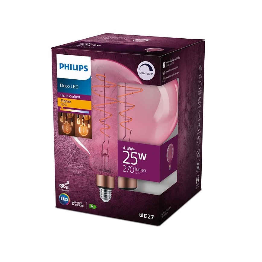 LED Stmívatelná žárovka Philips DECO G200 E27/4,5W/230V 1800K