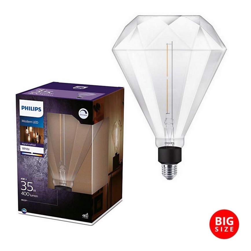 LED Stmívatelná žárovka Philips E27/4W/230V 3000K