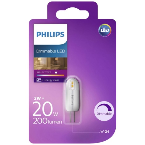 LED Stmívatelná žárovka Philips G4/2W/12V 2700K