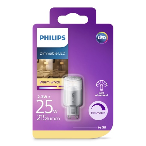 LED Stmívatelná žárovka Philips G9/2,3W/230V 2700K