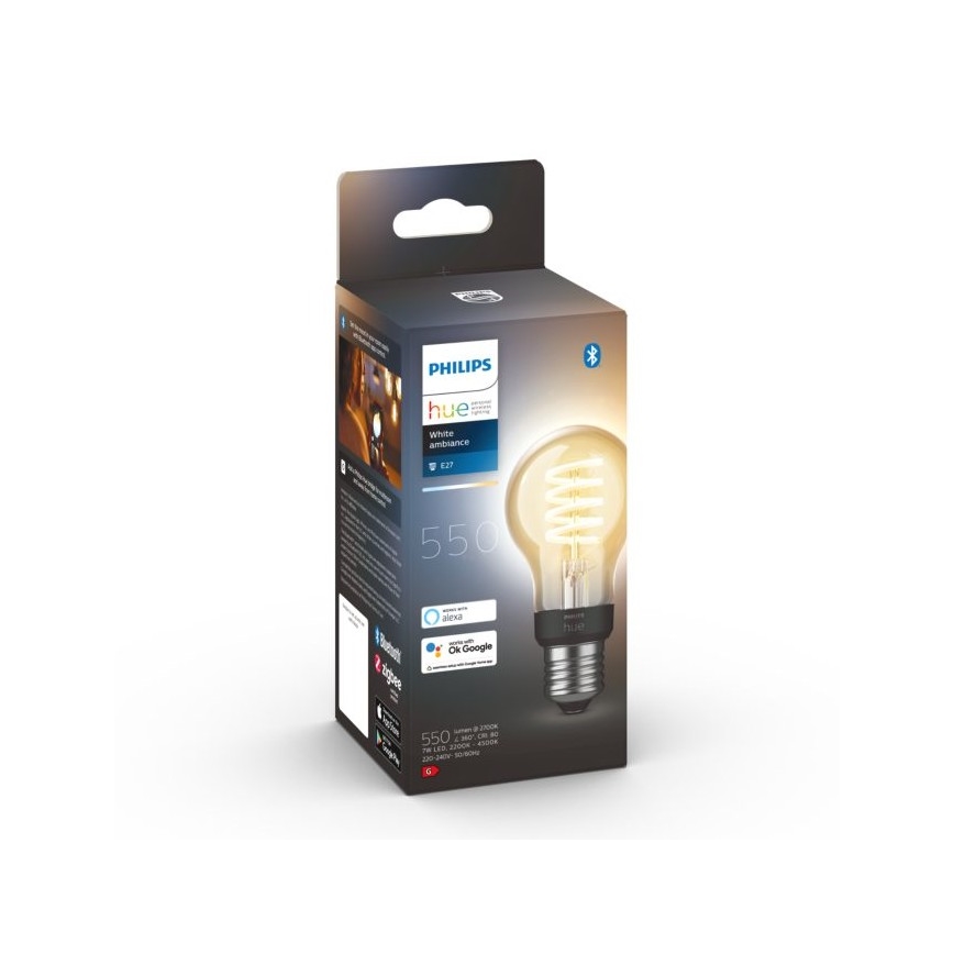 LED Stmívatelná žárovka Philips Hue WHITE AMBIANCE A60 E27/7W/230V 2200-4500K