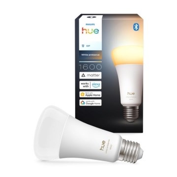 LED Stmívatelná žárovka Philips Hue WHITE AMBIANCE E27/11,8W/230V 1000-20000K