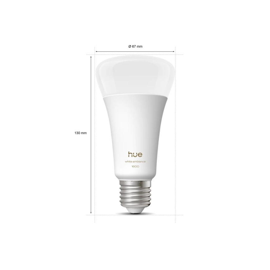 LED Stmívatelná žárovka Philips Hue WHITE AMBIANCE E27/11,8W/230V 1000-20000K