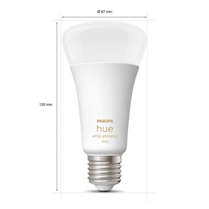 LED Stmívatelná žárovka Philips Hue WHITE AMBIANCE E27/13W/230V 2200-6500K