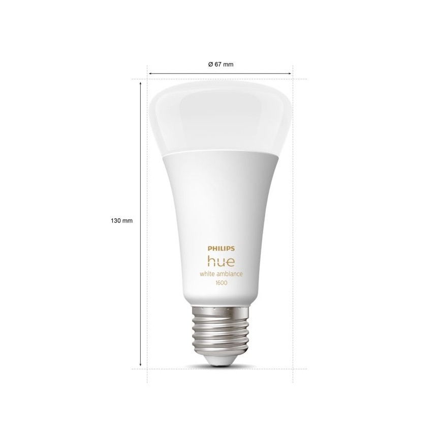 LED Stmívatelná žárovka Philips Hue WHITE AMBIANCE E27/13W/230V 2200-6500K