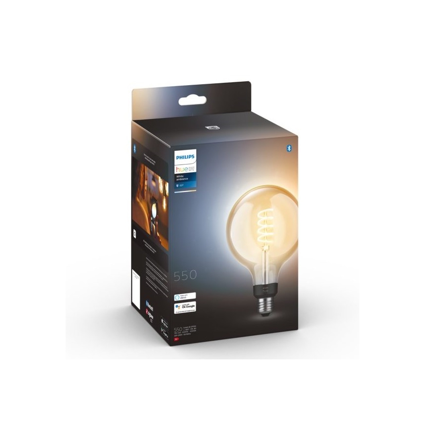 LED Stmívatelná žárovka Philips Hue WHITE AMBIANCE G125 E27/7W/230V 2200-4500K