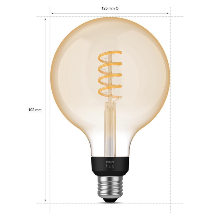 LED Stmívatelná žárovka Philips Hue WHITE AMBIANCE G125 E27/7W/230V 2200-4500K