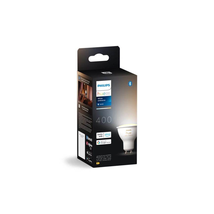 LED Stmívatelná žárovka Philips Hue WHITE AMBIANCE GU10/4,2W/230V 2200-6500K