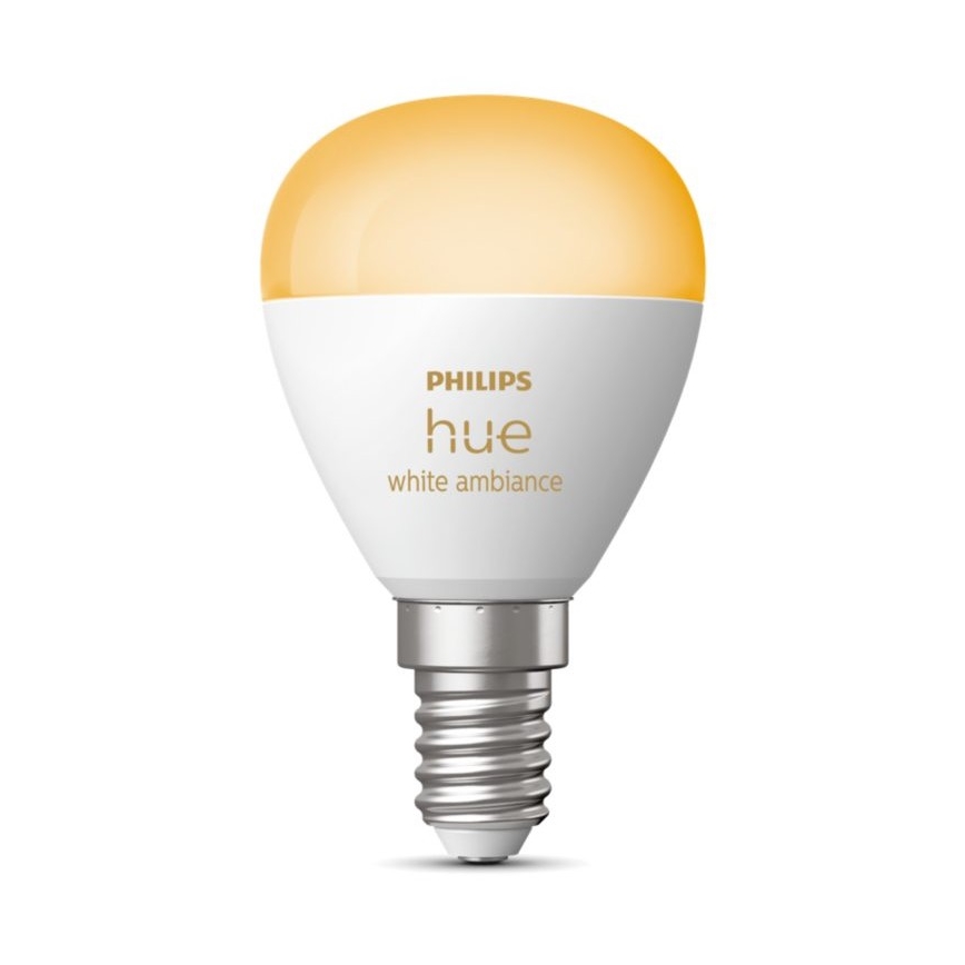 LED Stmívatelná žárovka Philips Hue WHITE AMBIANCE P45 E14/5,1W/230V 2200-6500K