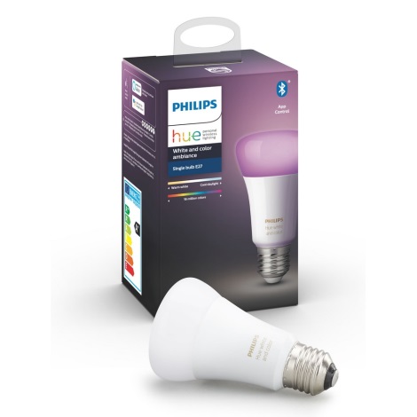 LED Stmívatelná žárovka Philips Hue WHITE AND COLOR AMBIANCE E27/9W/230V 2000-6500K