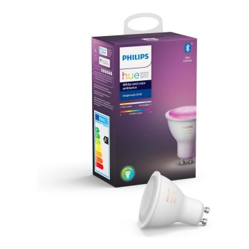 LED Stmívatelná žárovka Philips Hue WHITE AND COLOR AMBIANCE GU10/5,7W/230V 2000-6500K