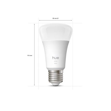 LED Stmívatelná žárovka Philips Hue WHITE E27/9,5W/230V 2700K