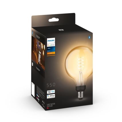 LED Stmívatelná žárovka Philips Hue WHITE FILAMENT G125 E27/7W/230V 2100K