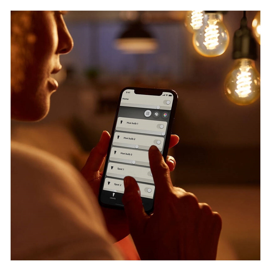 LED Stmívatelná žárovka Philips Hue WHITE FILAMENT G93 E27/7,2W/230V 2100K