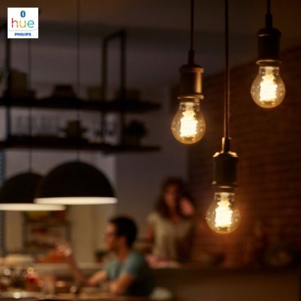 LED Stmívatelná žárovka Philips Hue WHITE FILAMENT G93 E27/7W/230V 2100K